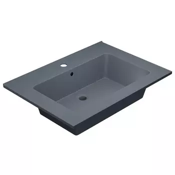 Кварцевая раковина Uperwood Parma Quartz 65 см серая матовая, бетон