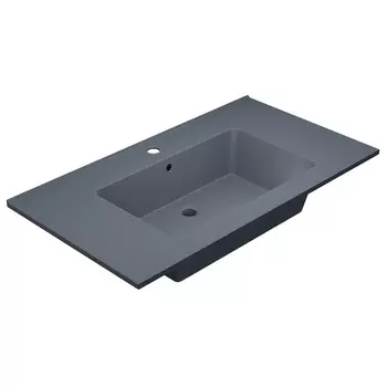 Кварцевая раковина Uperwood Parma Quartz 85 см серая матовая, бетон