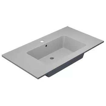 Кварцевая раковина Uperwood Parma Quartz 85 см белая матовая, жасмин