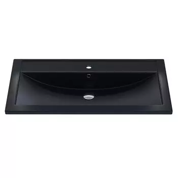 Кварцевая раковина Uperwood UPD Foster Quartz 90 см 291030043 черная матовая, космос