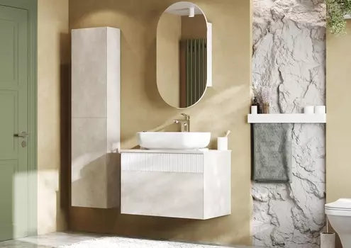 Мебель для ванной Aquaton Марбл 80 см слэйт