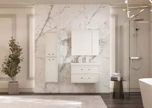 Мебель для ванной Aquaton Нео-Классика 85 см белый камень