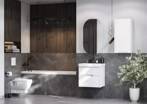 Мебель для ванной Aquaton Оливия 55 см белая