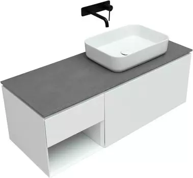 Мебель для ванной Allen Brau Infinity 120 см белый матовый 1 ящик правый