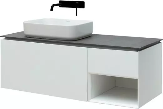 Мебель для ванной Allen Brau Infinity 120 см белая матовая 1 ящик левый