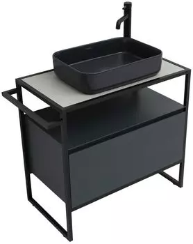 Мебель для ванной Allen Brau Priority 80 см антрацит матовый