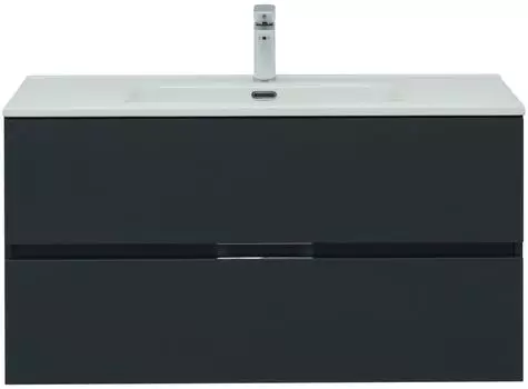 Мебель для ванной Aquanet Алвита New 100 см 2 ящика, антрацит