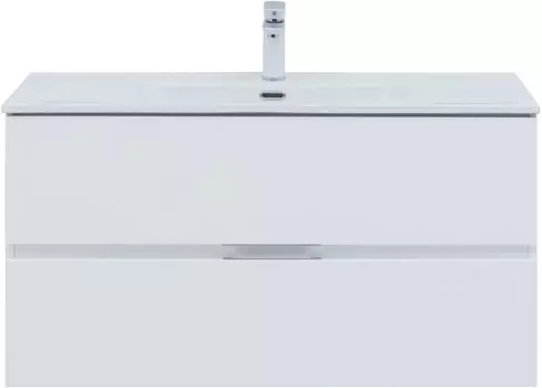Мебель для ванной Aquanet Алвита New 100 см 2 ящика, белый матовый