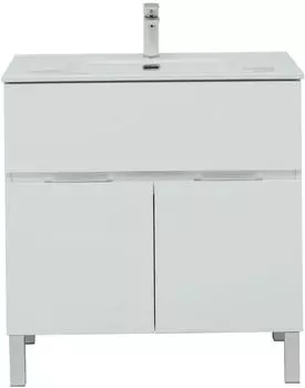 Мебель для ванной Aquanet Алвита New 80 см 1 ящик, 2 дверцы, белый матовый