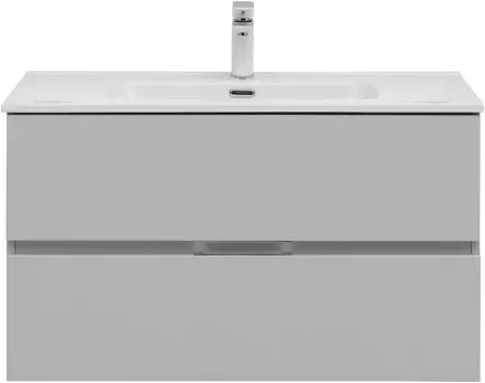 Мебель для ванной Aquanet Алвита new 90 см 2 ящика, серый