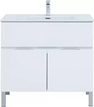 Мебель для ванной Aquanet Алвита New 90 см 1 ящик, 2 дверцы, белый матовый