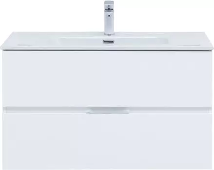 Мебель для ванной Aquanet Алвита New 90 см 2 ящика, белый матовый