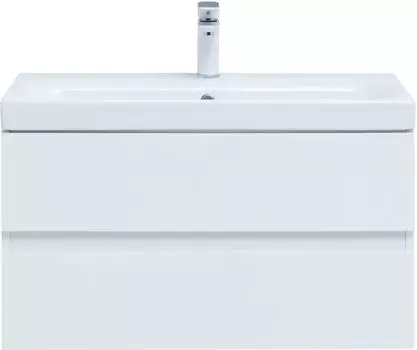Мебель для ванной Aquanet Беркли 80 см белый глянец (2 ящика)