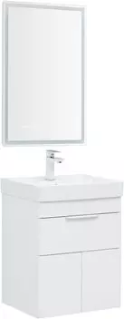 Мебель для ванной Aquanet Ирис New 50 см белый глянец (1 ящик, 2 дверцы)
