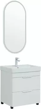 Мебель для ванной Aquanet Ирис New 60 см белый глянец (2 ящика)
