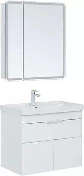 Мебель для ванной Aquanet Ирис New 70 см белый глянец (1 ящик, 2 дверцы)