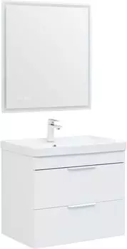Мебель для ванной Aquanet Ирис New 70 см белый глянец (2 ящика)