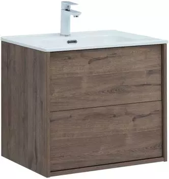 Мебель для ванной Aquanet Lino 60 см дуб веллингтон 2 ящика