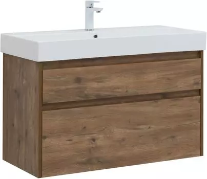 Мебель для ванной Aquanet Nova Lite 100 см дуб рустикальный 2 ящика