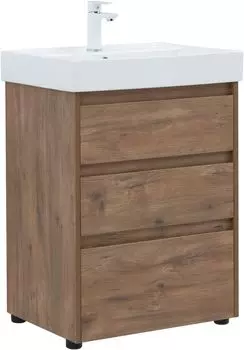 Мебель для ванной Aquanet Nova Lite 60 см дуб рустикальный 3 ящика