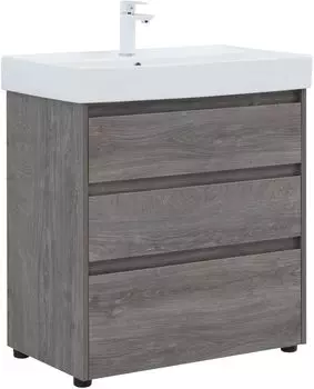 Мебель для ванной Aquanet Nova Lite 75 см дуб рошелье 3 ящика