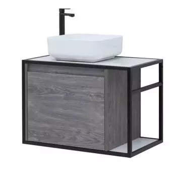 Мебель для ванной Aquanet Nova Lite Loft 75 см L дуб рошелье