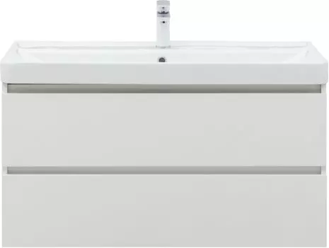 Мебель для ванной Aquanet Вега 100 см белый глянец