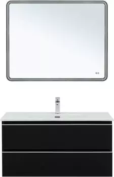 Мебель для ванной Aquanet Вега 100 см черный