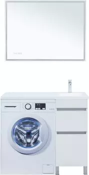 Мебель для ванной Aquanet Вега 100 см белый глянец