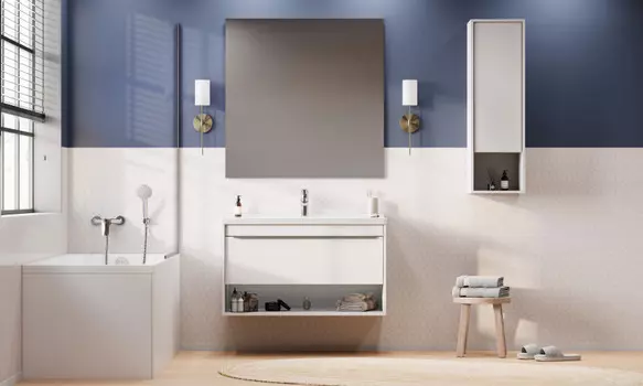 Мебель для ванной Aquaton Хоуп 100 см 1A287401HP2B0 1 ящик, белая матовая