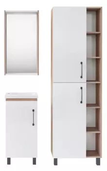 Мебель для ванной ASB-mebel Адель 40 см белый, дуб сонома