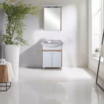 Мебель для ванной ASB-mebel Альпина 60 см белый, дуб золотой