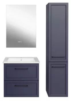 Мебель для ванной ASB-mebel Белмонти 65 см ясень браш софт синий