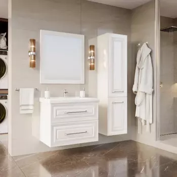 Мебель для ванной ASB-mebel Валенца 80 см слоновая кость