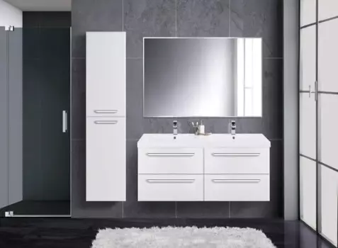 Мебель для ванной Cezares Eco 120 Bianco Lucido 2 раковины