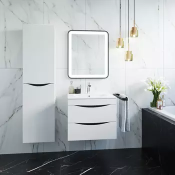 Мебель для ванной Iddis Cloud 60 см подвесная белая 2 ящика