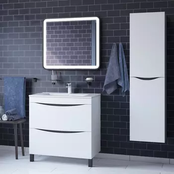 Мебель для ванной Iddis Cloud 80 см напольная белая 2 ящика