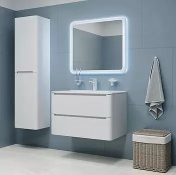 Мебель для ванной Iddis Edifice 80 см подвесная белая 2 ящика