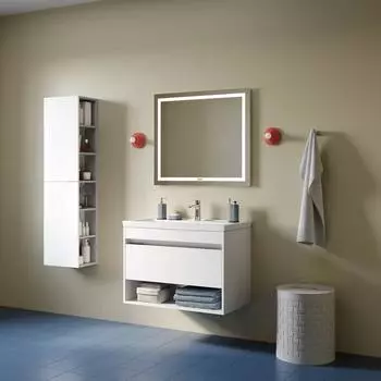 Мебель для ванной Iddis Zodiac X 80 см подвесная, 1 ящик, белая