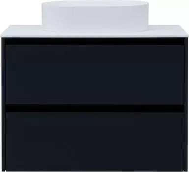 Мебель для ванной комнаты Allen Brau Activity 90 см подвесная, антрацит матовый, черная брашированная