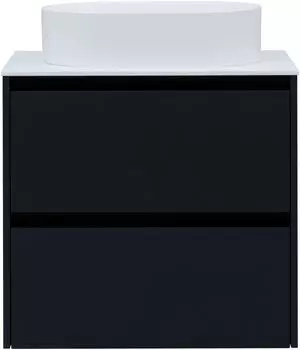 Мебель для ванной комнаты Allen Brau Activity 70 см подвесная, антрацит матовый, черная брашированная