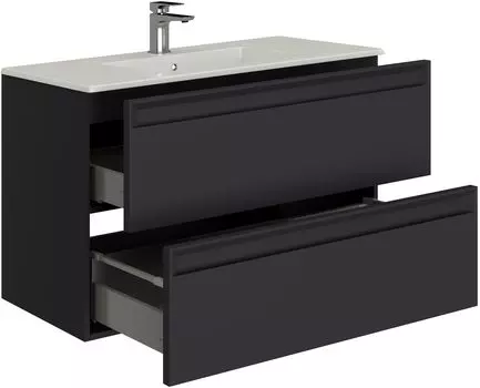 Мебель для ванной комнаты Allen Brau Eclipse 2.0 100 см подвесная, антрацит матовый