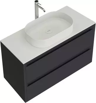 Мебель для ванной комнаты Allen Brau Fantasy 2.0 118 см подвесная, антрацит матовый