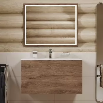 Мебель для ванной комнаты Allen Brau Glority 100 см подвесная, дуб антик