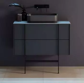 Мебель для ванной комнаты Allen Brau Reality 120 см подвесная, антрацит матовый