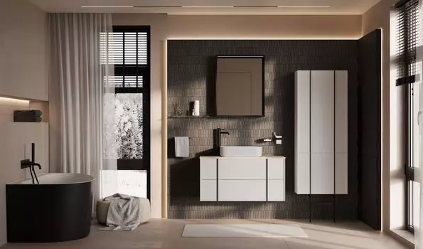 Мебель для ванной комнаты Allen Brau Reality 120 см подвесная, белая матовая