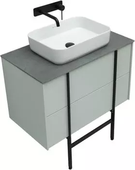 Мебель для ванной комнаты Allen Brau Reality 80 см подвесная, папирус матовый