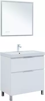 Мебель для ванной комнаты Aquanet Алвита New 81 см 00344134 напольная, белая матовая