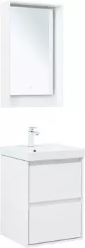Мебель для ванной комнаты Aquanet Милан 51 см 00336366 подвесная, белая глянцевая