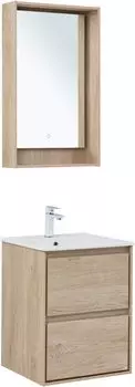 Мебель для ванной комнаты Aquanet Милан 51 см 00336381 подвесная, дуб светлый